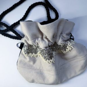 手工刺繡羊毛束口袋：圖片 1