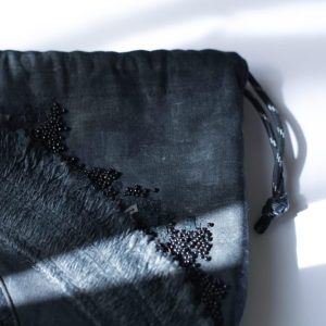 黑色手工刺繡束口袋：圖片 6