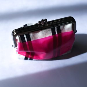 米色條紋手工刺繡口金包：圖片 5