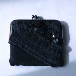 黑色手工刺繡口金包：圖片 2