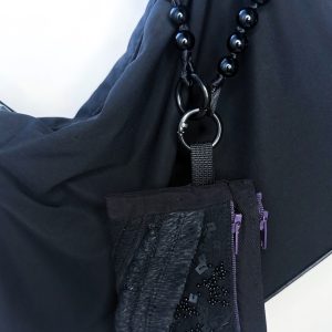 黑色手工刺繡拉鍊零錢包：圖片 10