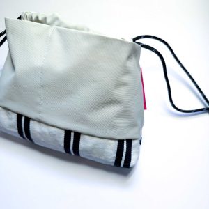 米色條紋手工刺繡束口袋no.2：圖片 9