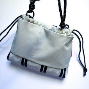 米色條紋手工刺繡束口袋no.2：圖片 10
