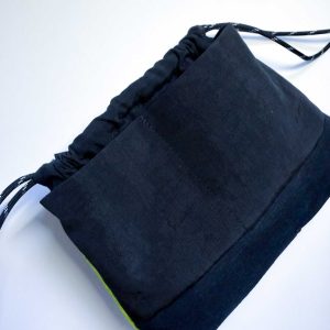黑色彩珠手工刺繡束口袋：圖片 6