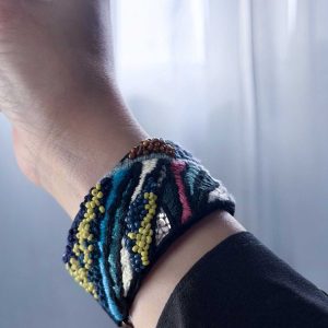 手工刺繡寬/彩珠手環：圖片 6
