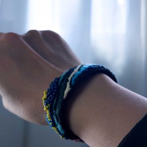 手工刺繡窄彩珠手環：圖片 4