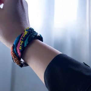 手工刺繡窄彩珠手環：圖片 5