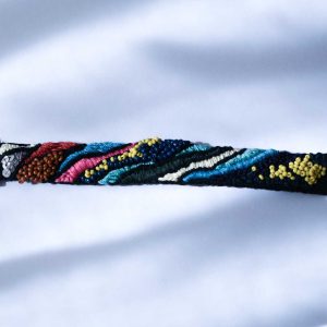 手工刺繡窄彩珠手環：圖片 1