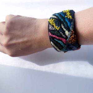 手工刺繡寬/彩珠手環：圖片 7