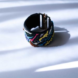 手工刺繡寬/彩珠手環：圖片 2