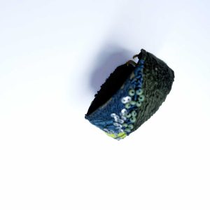 手工刺繡窄/橄欖綠螢光線手環：圖片 2