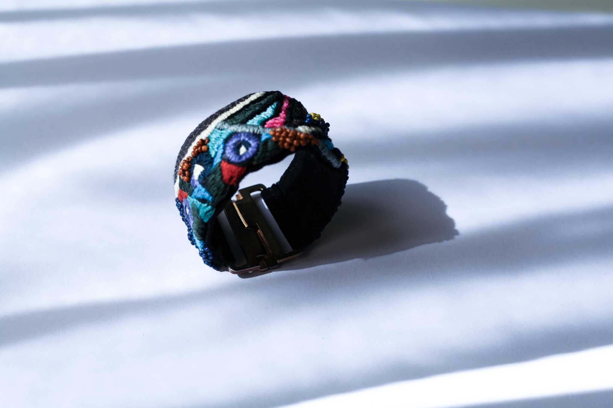 手工刺繡寬/彩珠手環：圖片 5