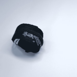 手工刺繡寬/黑麻流蘇手環：圖片 5
